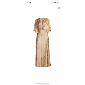 SIGNIFICANT OTHER Lillian Jacquard Satin Midi Dress Size 10
